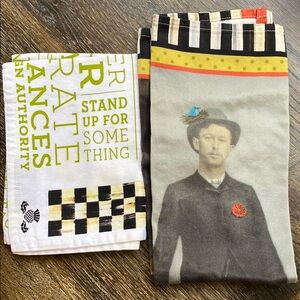 2 Mackenzie Childs Dish Towels